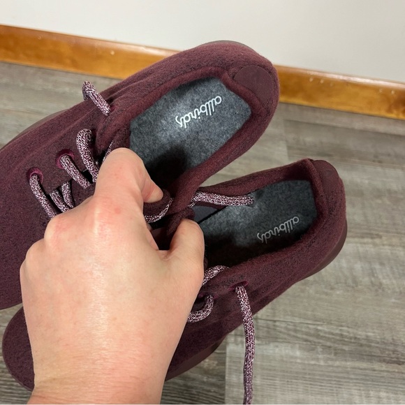 Allbirds Womens Wool Runners Shoes 9 Sneakers Comfort Casual Lightweight Maroon - Picture 5 of 10
